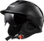 LS2 Rebellion Solid Half-Face Helmet w/ SunShield - Gloss Black - 2XL
