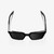 100% Erba Polished Black Sunglasses -  Black Mirror  Lens