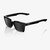 100% Erba Polished Black Sunglasses -  Black Mirror  Lens