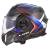 LS2 Advant X Carbon Future II Modular Motorcycle with SunShield Helmet