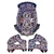 Castle X Pabst Blue Ribbon CX200 MX Cheek Pads and Liner Replacement Set