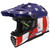 LS2 Youth Gate II Battle Scar Helmet - Medium - Red / White / Blue