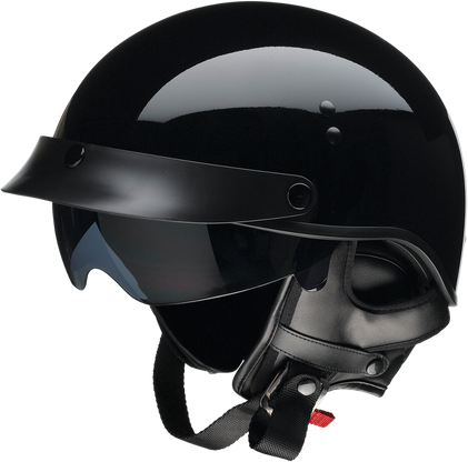 3 4 open face motorcycle helmets Milwaukee Helmets MPH9830DOT Rascal 3/4 Open Face Flat Black 2 in 1 Motorcycle Helmet Biker