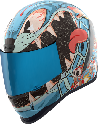 candy plasma blue motorcycle helmet Metallic SNELL2020 Approved this helmet is perfect for riders who want a stylish and functional headgear Icon Airform Helmet - 9