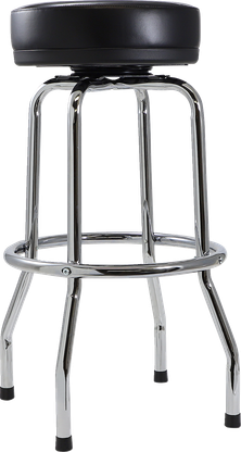Moose Racing Bench Moose Racing Branded Barstool - Black / White Logo - MC Powersports