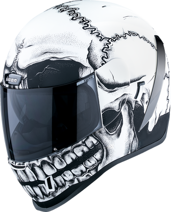 icon airframe skull helmet Pro Ghost Carbon Full Face  HelmetCountry.com RST Silver Optics shield Icon Airform Crestfallen MIPS Helmet