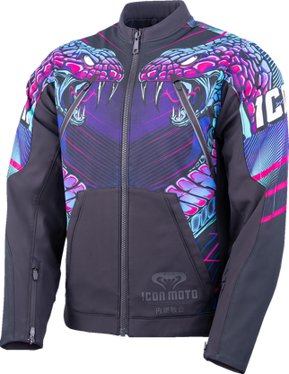 Icon Synthwave Merc3 Lazer Cobra Jacket - MC Powersports