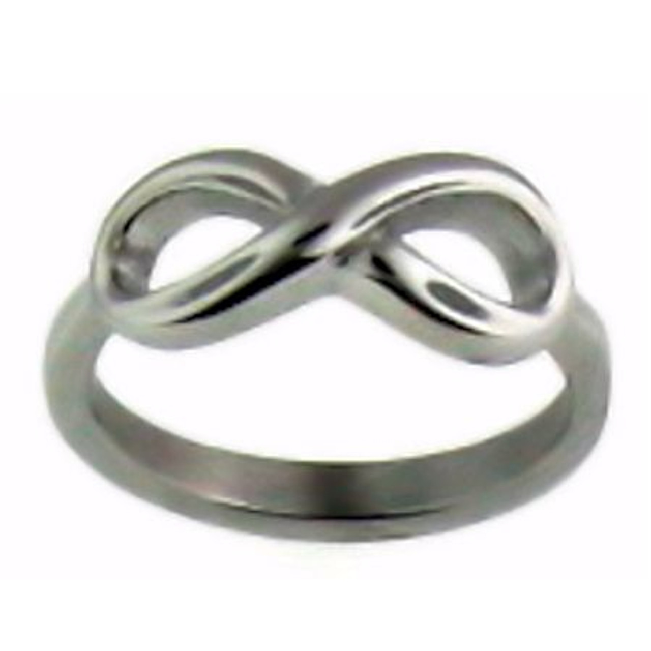 Stainless steel shop infinity ring