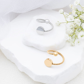 Adjustable rings that are engravable email initial you would like engraved