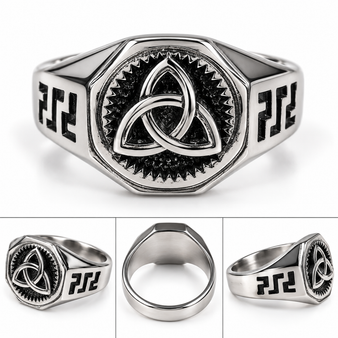 Celtic Trinity stainless steel ring