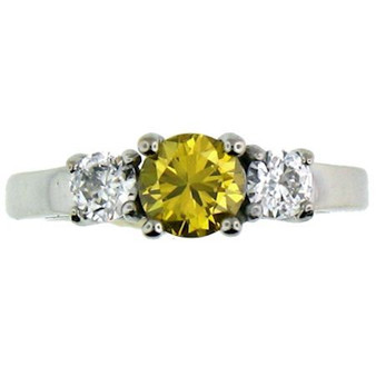 Stainless Steel November Cubic Zirconia Ring 
Available Sizes: 5 - 10 
 Center stone: November Birthstone Citrine cz