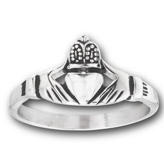 Stainless Steel Men's Claddagh Ring

Face Height: 10 mm (0.39 inch)