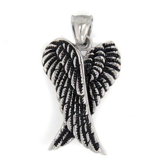 Stainless Steel Angel wings Pendant Includes Stainless Steel Box Chain
Pendant size 1.2 inch
Includes Stainless Steel Box Chain 18 or 20 Inches