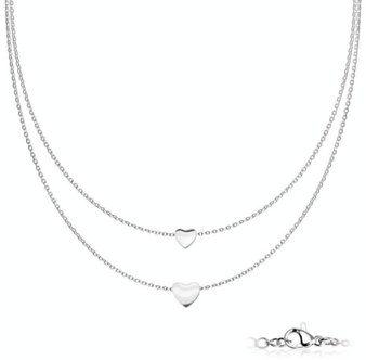 Stainless steel Double layer Necklace