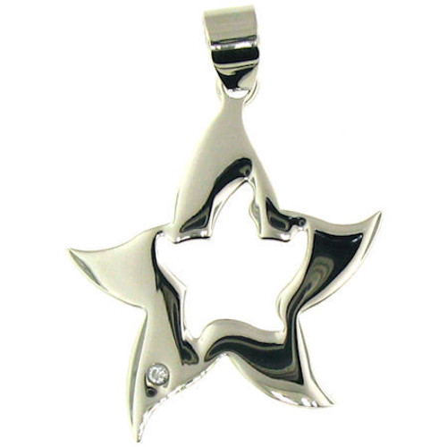  Stainless Steel Star Fish CZ Pendant
*Comes with Free Stainless Steel chain
 