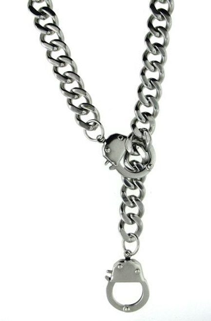 Stainless Steel Handcuffs Necklace 
