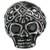 Stainless steel skull ring with Black CZ eyes! 
Available Sizes: 5 - 10 
 Approx. 1 Inch wide
 Approx. Weight: 17.09 grams