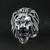 Stainless Steel Roaring Lion Head Ring / SCR3047