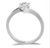 Stainless Steel Heart Cz ring Minimal