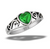 Stainless Steel Emerald CZ Heart Ring With Swirls

Sizes 6-10