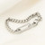 Curb chain. CZ bracelet