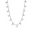 Stainless steel bezel drop necklace