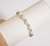 8mm Kiska Glass Pearl & Stainless Steel Stretch Bracelet