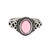 Stainless steel pink cat's eye ring