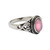 Stainless steel pink cat's eye ring
