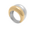 Stainless Steel Two-Tone Dome Ring 
