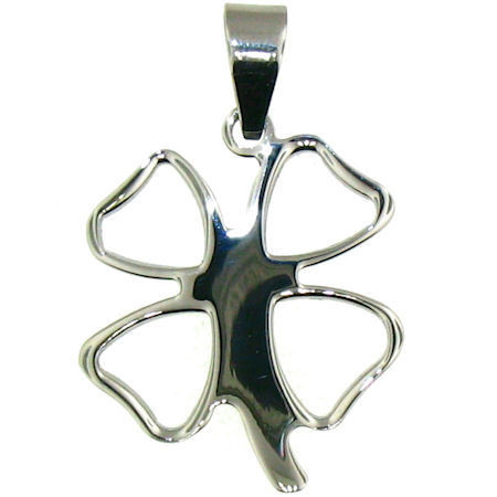 Stainless Steel Lucky 4 Leaf Clover Pendant. 
 *Comes with Free Stainless Steel Chain

