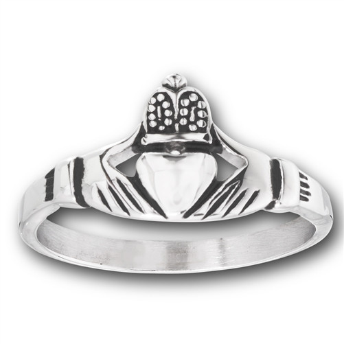 Stainless Steel Men's Claddagh Ring

Face Height: 10 mm (0.39 inch)