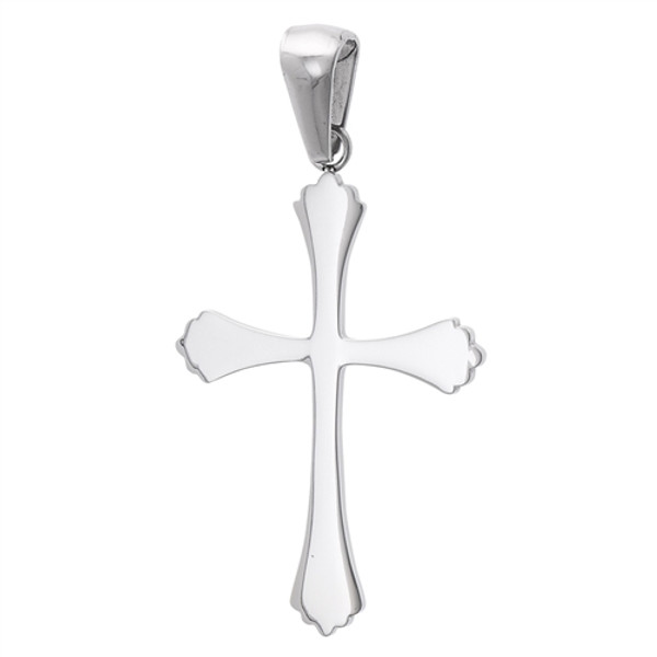 Stainless Steel Cross Ladies Pendant With 18" Box Chain