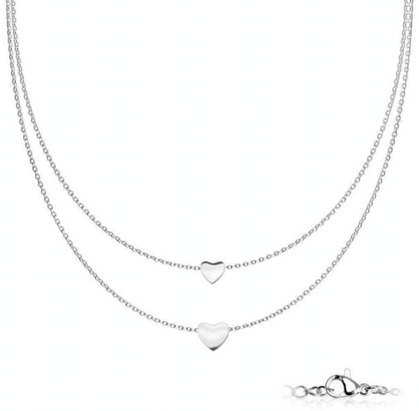 Stainless steel Double layer Necklace