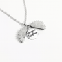 Stainless Steel Sunflower Necklace with Hidden Message 