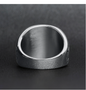 United States Navy Military Stainless Steel Men's Ring with Blue Stone