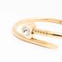 Stainless Steel nail Heart CZ bracelet
