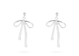 Stainless steel bow earrings