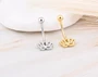 Lotus Flower Belly Ring 316L 14g