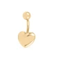 Heart Charm Belly Ring — Stainless Steel