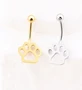 Paw Print Belly Ring 14g