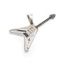 Stainless Steel Flying V Guitar Pendant Includes Stainless Steel Rope Chain
Pendant Size 1.9 inches
Includes Stainless Steel Rope Chain of your choice 
18, 20, or 24 Inch