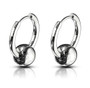 Pair OF CAPTIVE BALL 316L STAINLESS STEEL HINGE ACTION SEAMLESS HOOP EARRINGS
1 inches