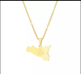 Stainless Steel 18K Gold Plated Sicilian Necklace