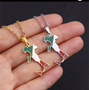 Stainless Steel 18K Gold plated Enameled Flag Map of Italy