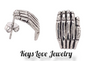 Stainless Steel Skeleton hand post earrings 
