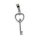 Stainless Steel CZ Key Pendant. 
 Stainless steel cubic zirconia key pendant 
Weight 1.6 grams