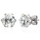 Stainless Steel 
 Round 
 8MM Cubic Zirconia 
 Stud Earrings 
