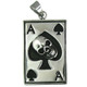 Stainless Steel 
 Ace Spades 
 Skull Pendant 
 Weight: 39.6 grams 
 Approx. dimensions: 
 33mm x 66mm
