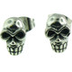 Stainless Steel 
 Skull 
 Post Earrings 
 